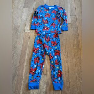 Hanna Andersson Dragon Long Sleeve Johns Pajama Set 3T